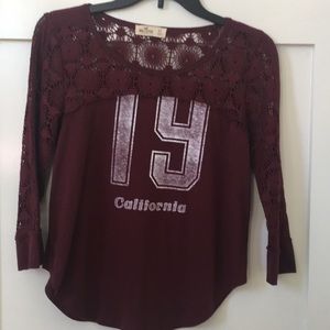 laced long sleeve top